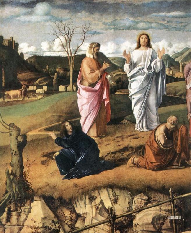 BELLINI, Giovanni Transfiguration of Christ (detail) 2 France oil painting art